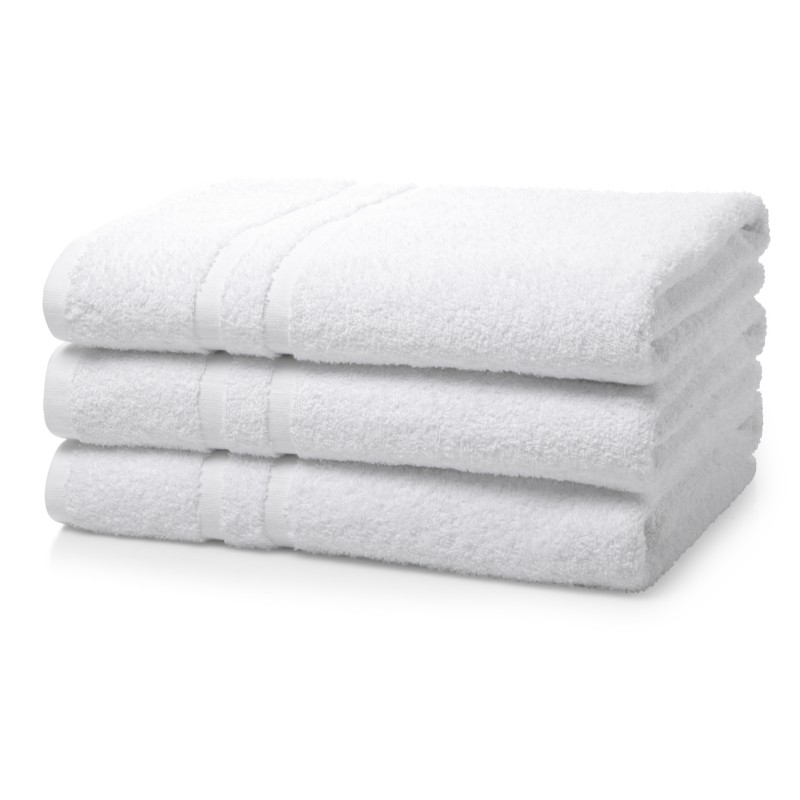 500 gsm white plain bath towels
